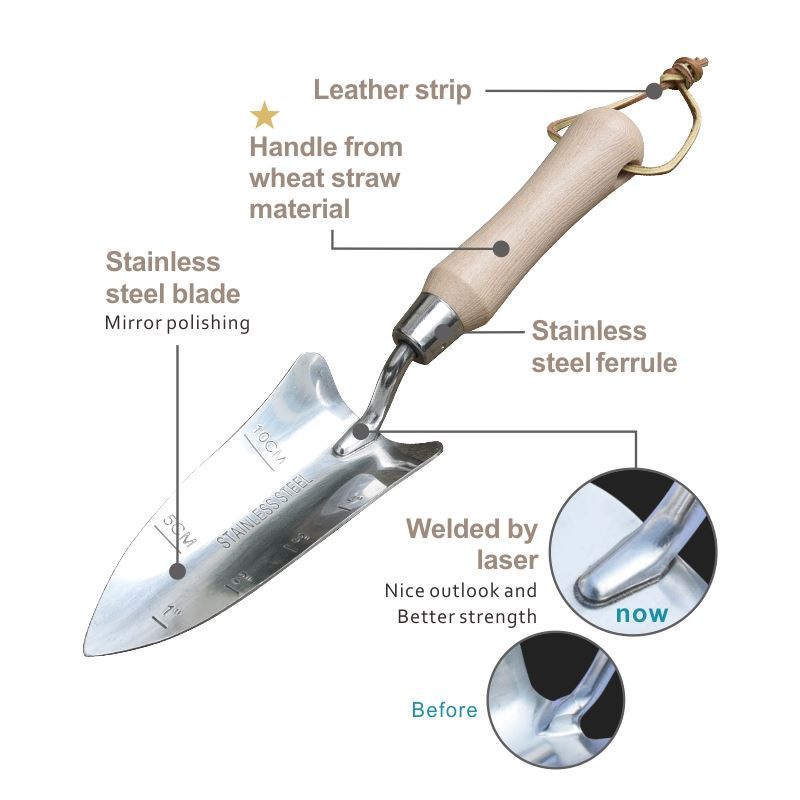 Stainless steel blade with wheat straw handle
