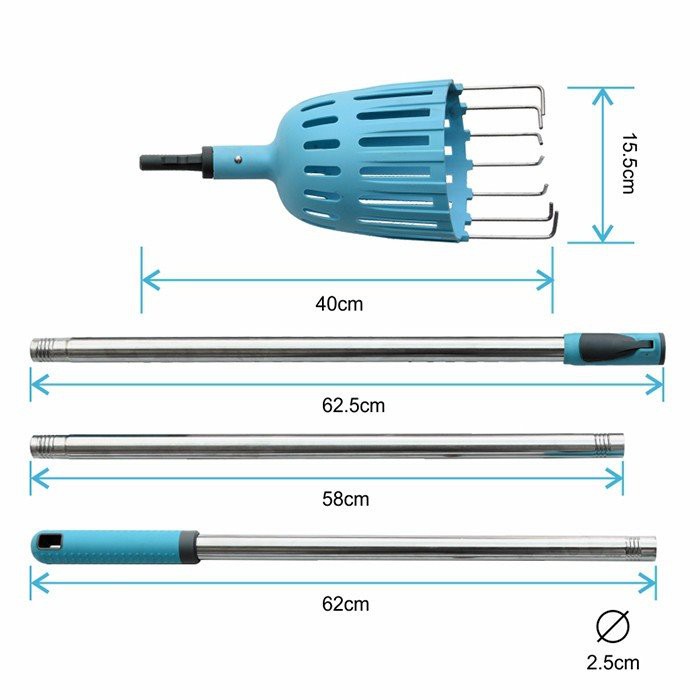 Detachable fruit picker with basket