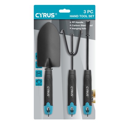 Puutarhakäsityökalusarja hiiliteräksestä